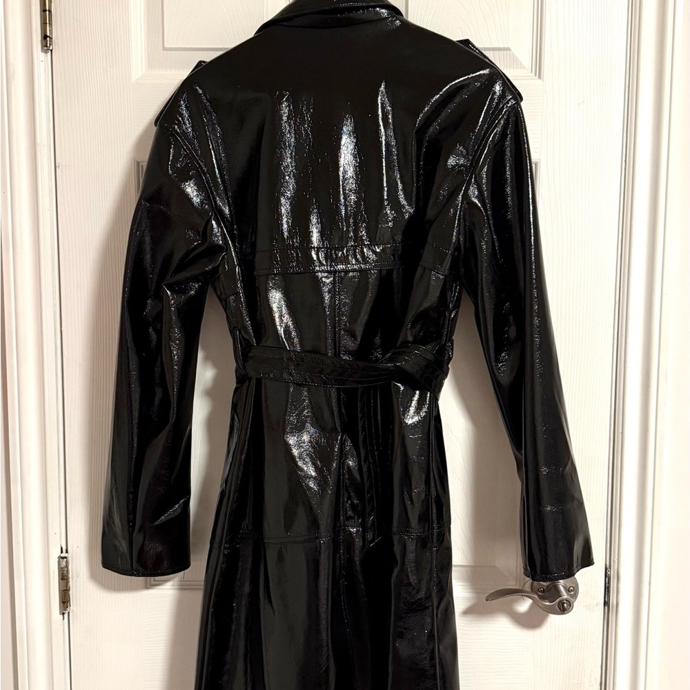 Fashion Nova Glossy Black Leather Jacket - Picture 7 of 7